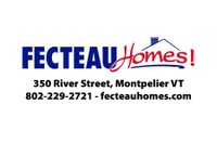 The Fecteau Homes logo including address and phone number.